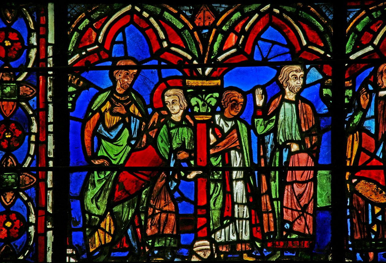 St Cheron window: odmítá svatbu (w15) od French School