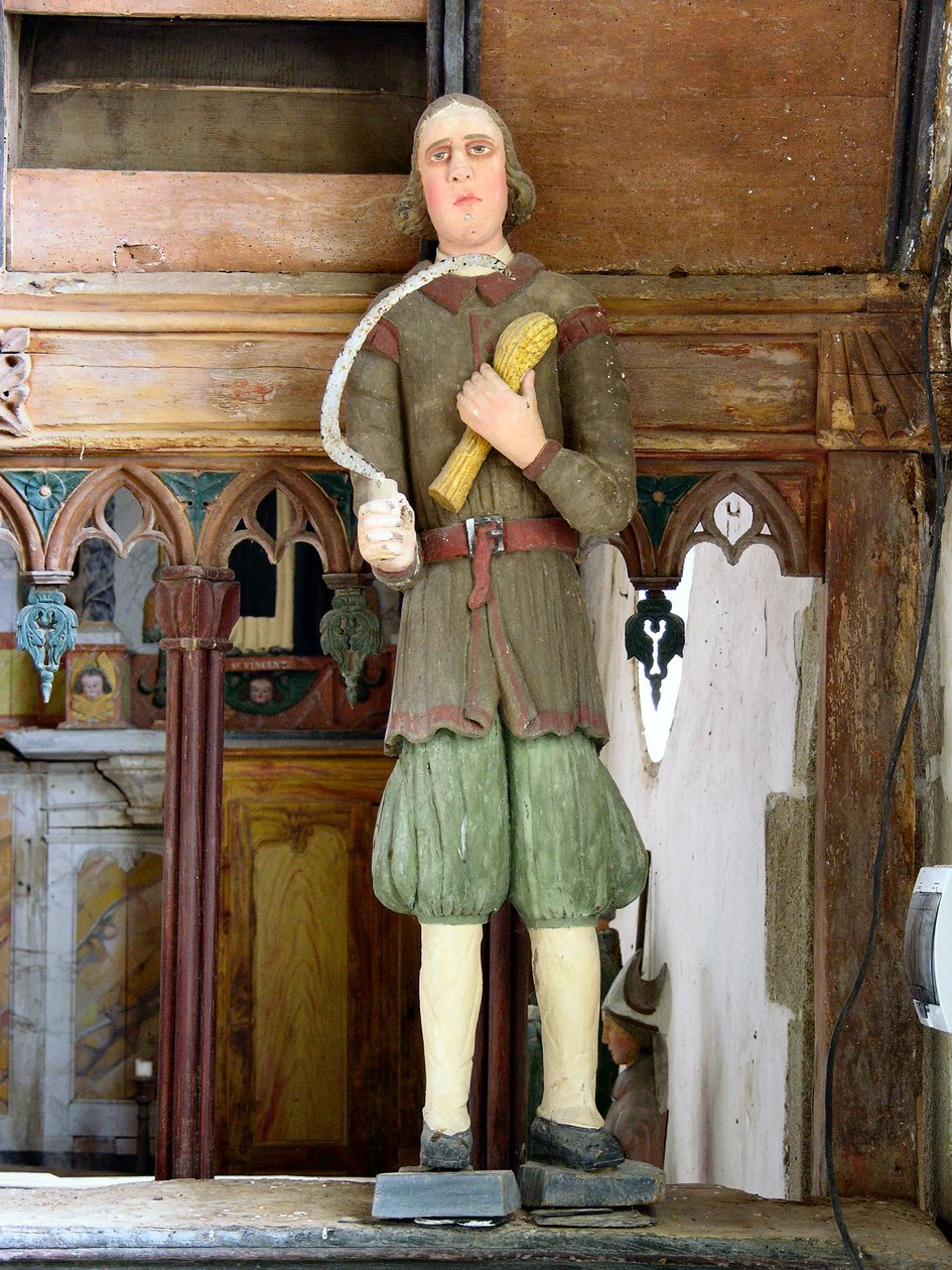 St. Isidor (polychromované dřevo) od French School
