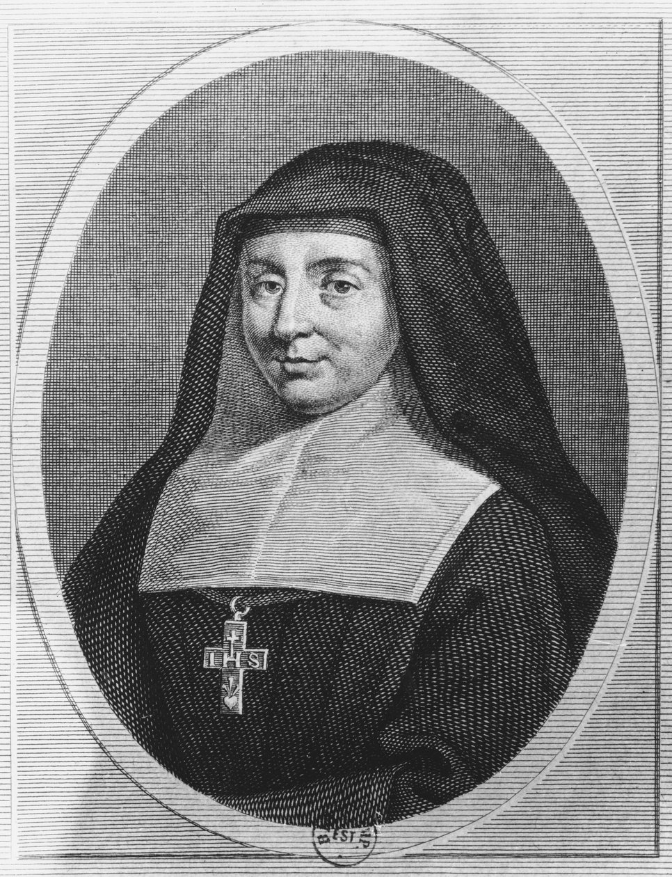 St Jane Frances de Chantal (rytina) od French School