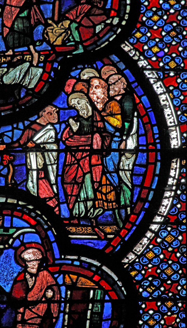St John window: Oživuje ženu (w48) od French School