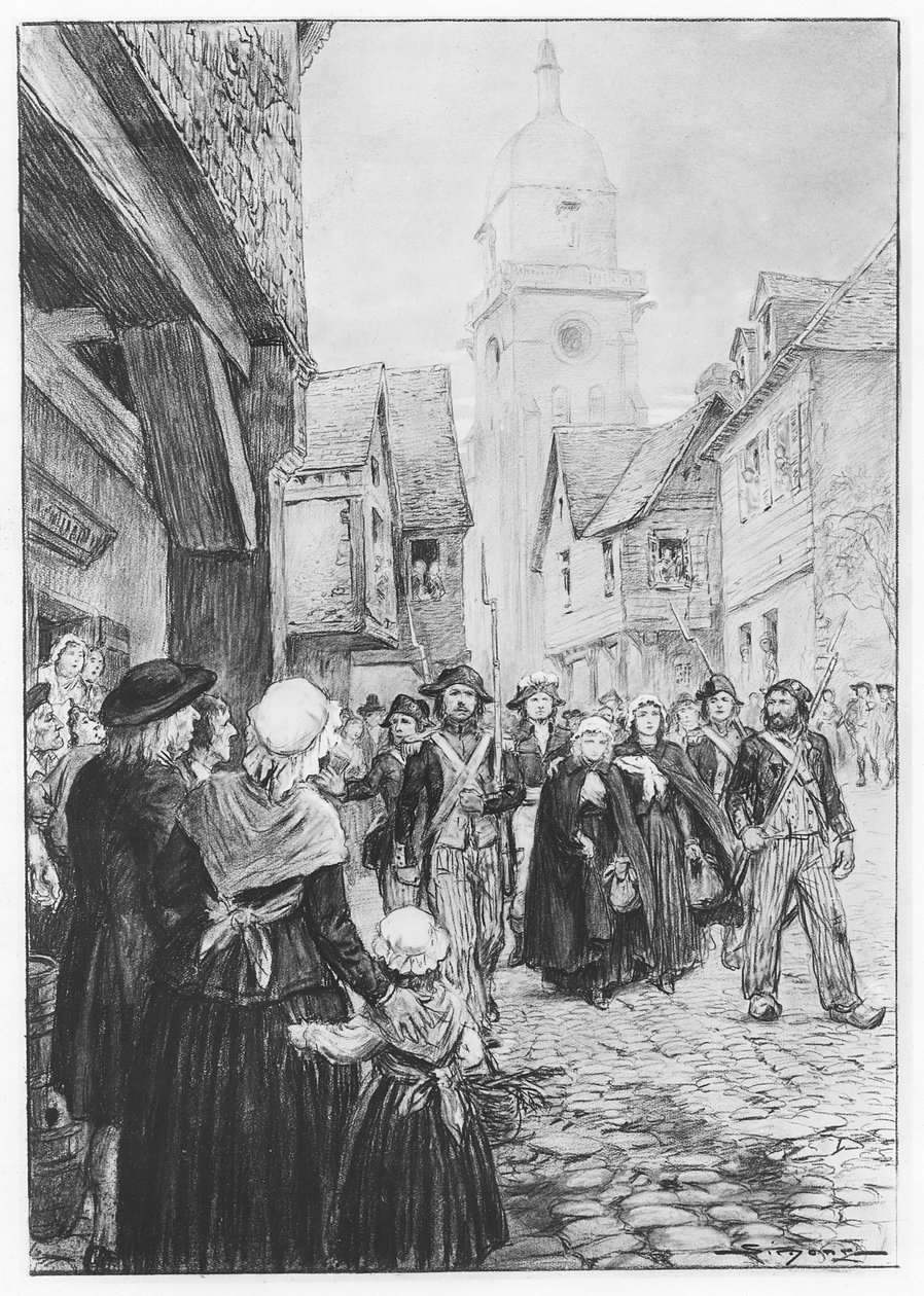 Zatčení Lucile de Chateaubriand (litho) od French School