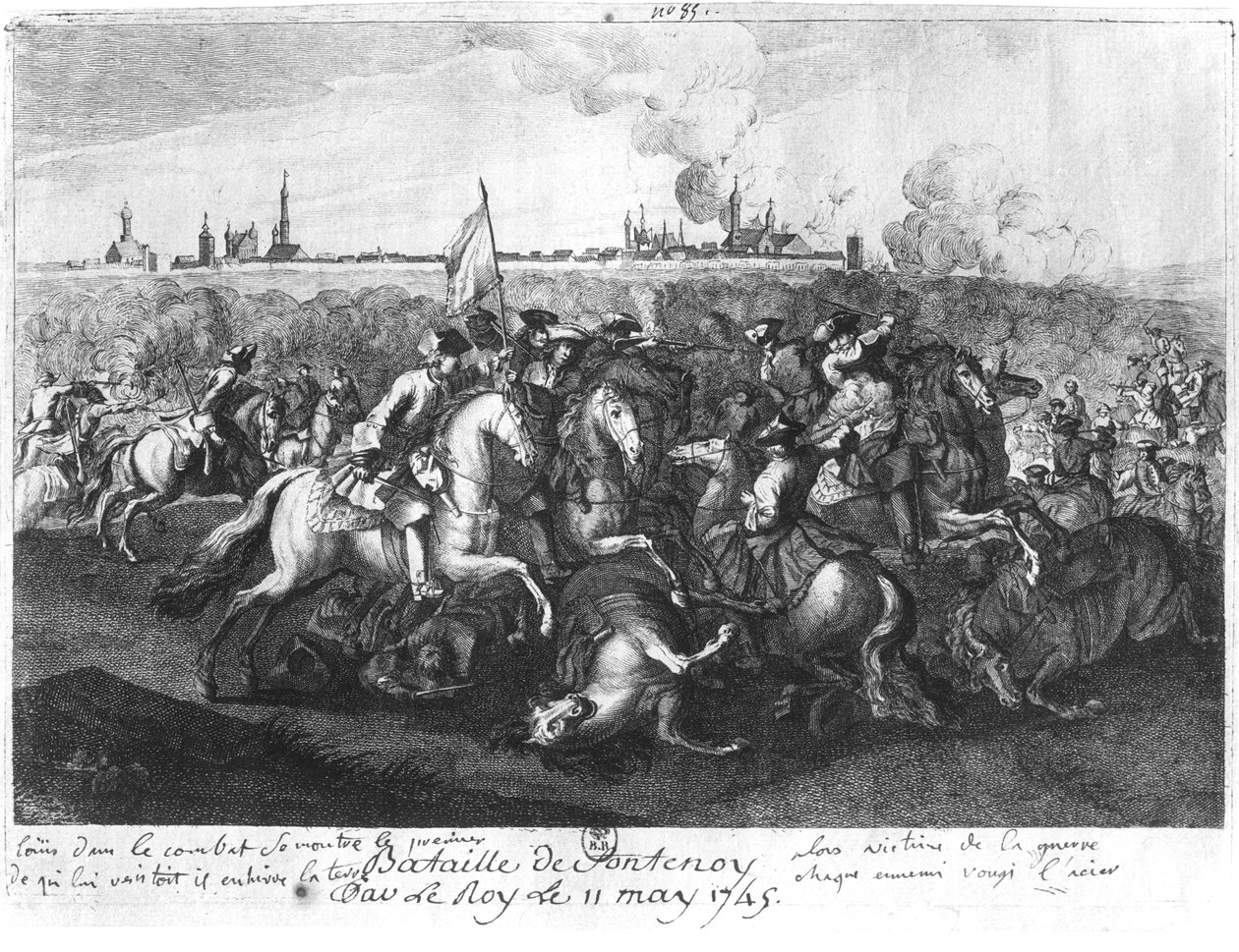 Bitva u Fontenoy, 11. května 1745 od French School