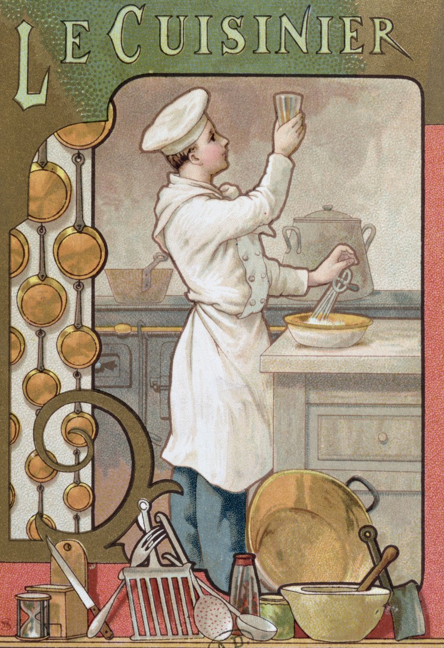 Kuchař, kolem roku 1899 od French School