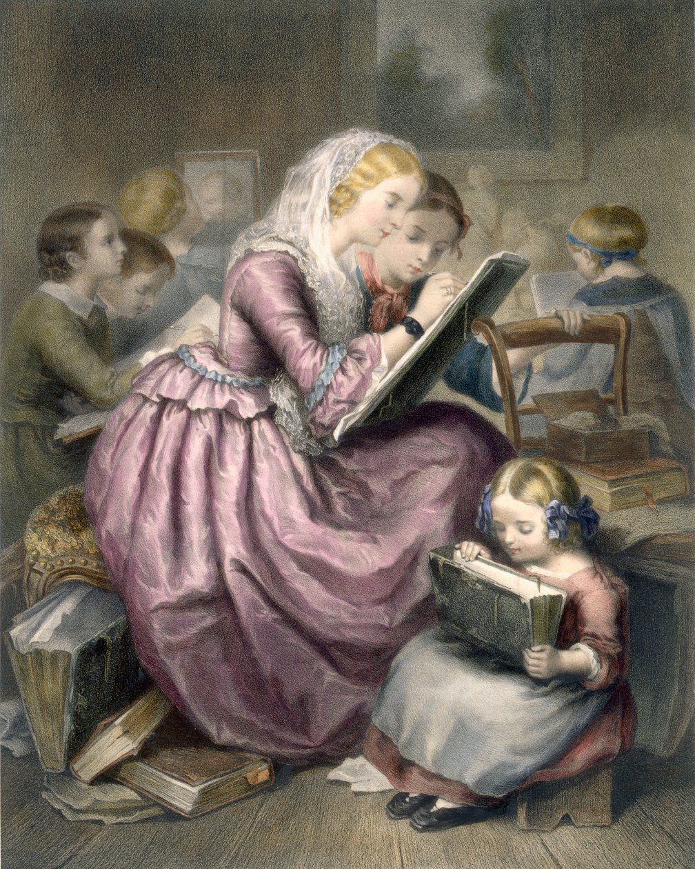 Škola kreslení, c.1835 od French School