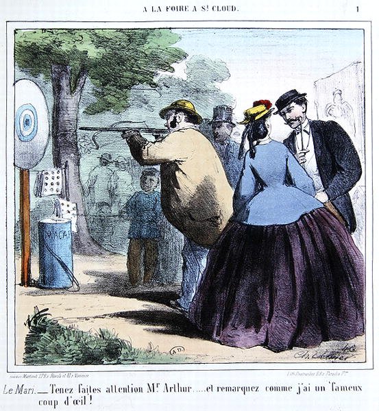 The Fair at St. Cloud (color litho) od French School