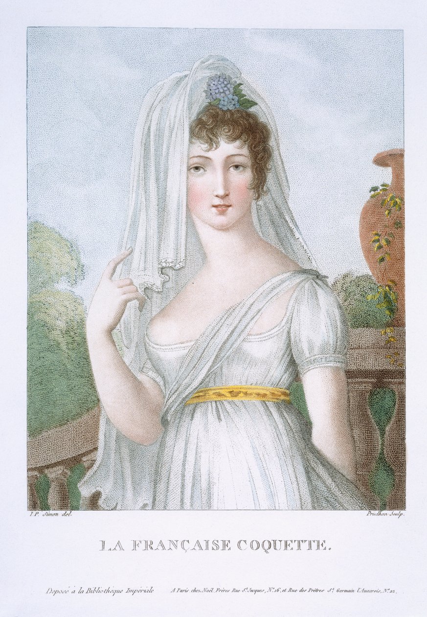 Krásná Francouzka, cca 1816 od French School