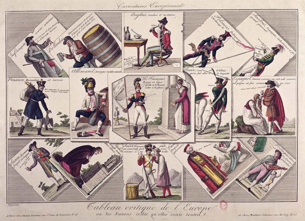 Různé národy Evropy, c.1810 od French School