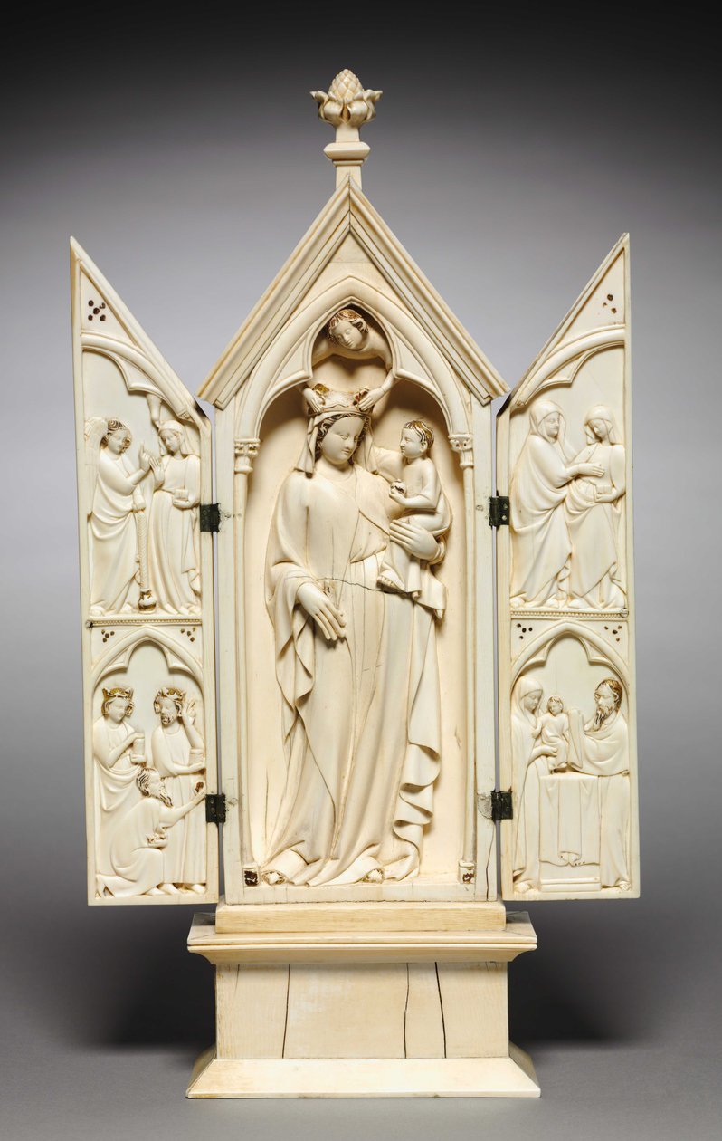 Triptych: Život Panny, kolem 1325-1350 od French School
