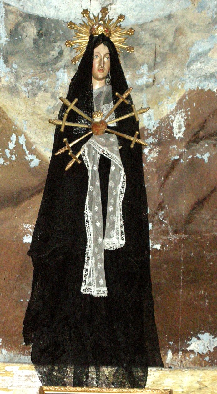 Panna ve smutku (dřevo a textil) od French School