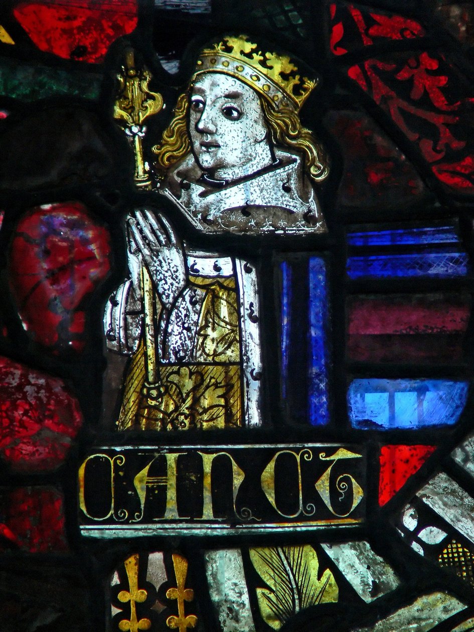 Okno zobrazující krále Canute od French School