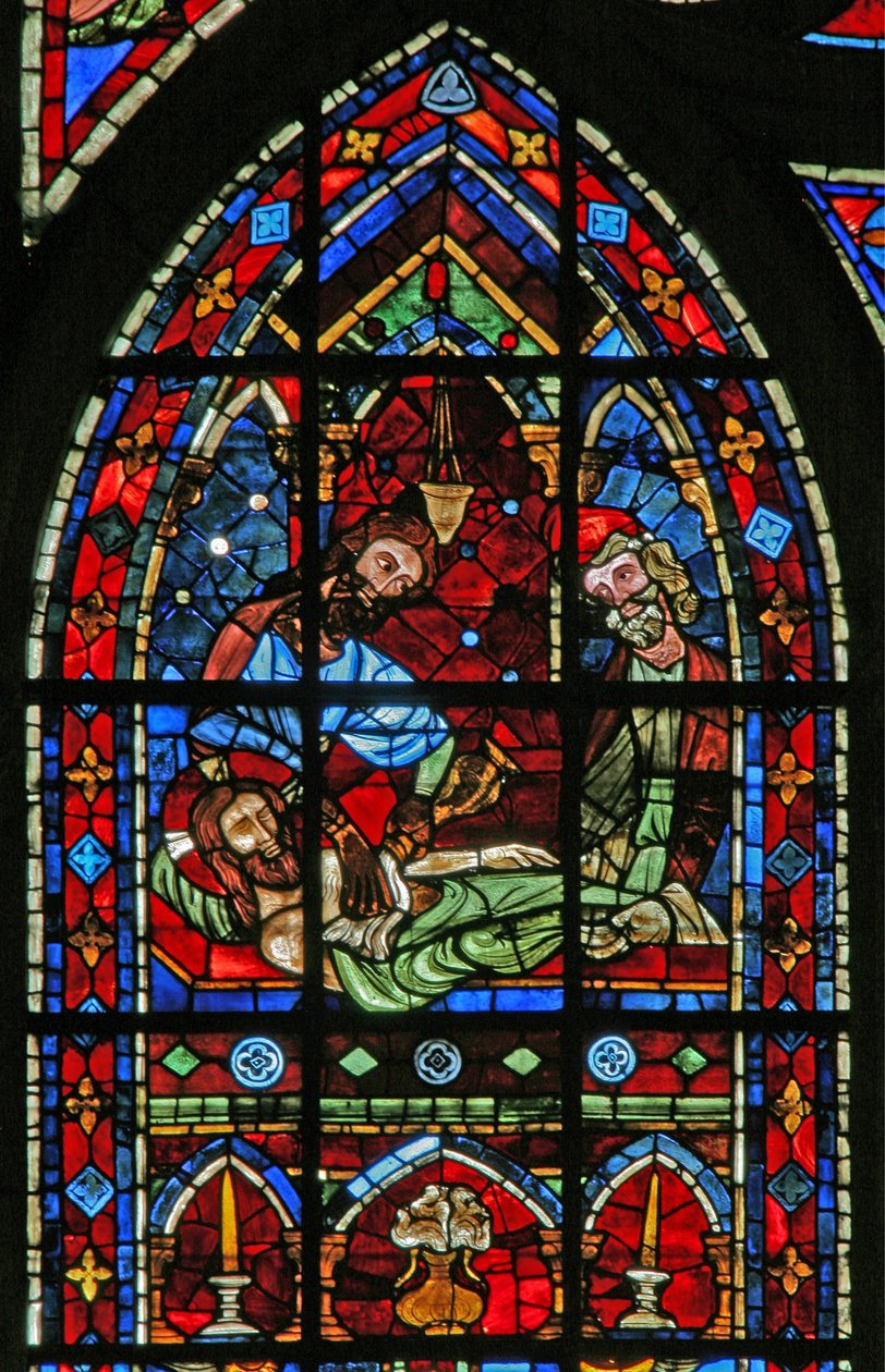 Okno w200 zobrazující Entombment od French School
