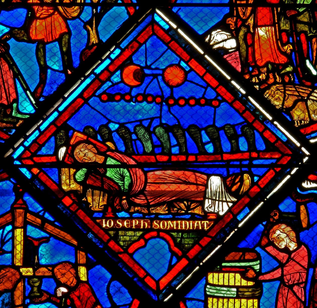 Okno w24 zobrazující Josefovy sny od French School