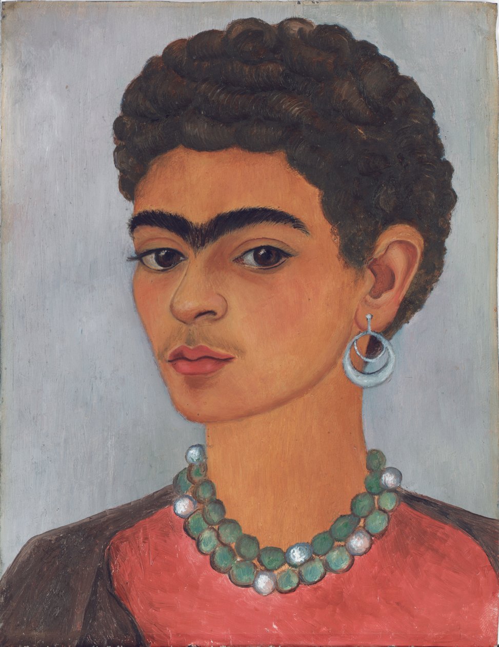 Autoportrét s kudrnatými vlasy od Frida Kahlo