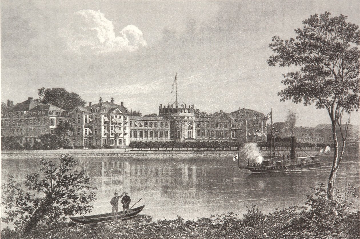 Hrad Biebrich od Pierre Joseph Redouté