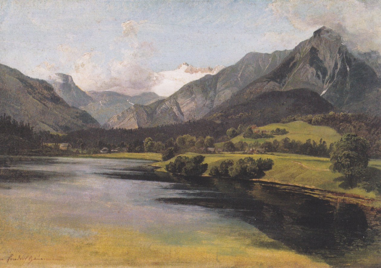 Altauseer See s Dachsteinem od Friedrich Gauermann