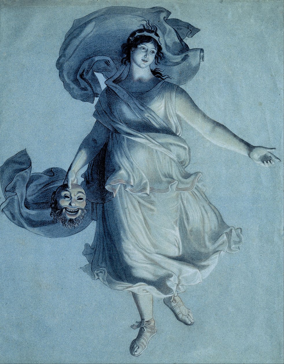 Dramatická múza od Friedrich Wilhelm von Schadow