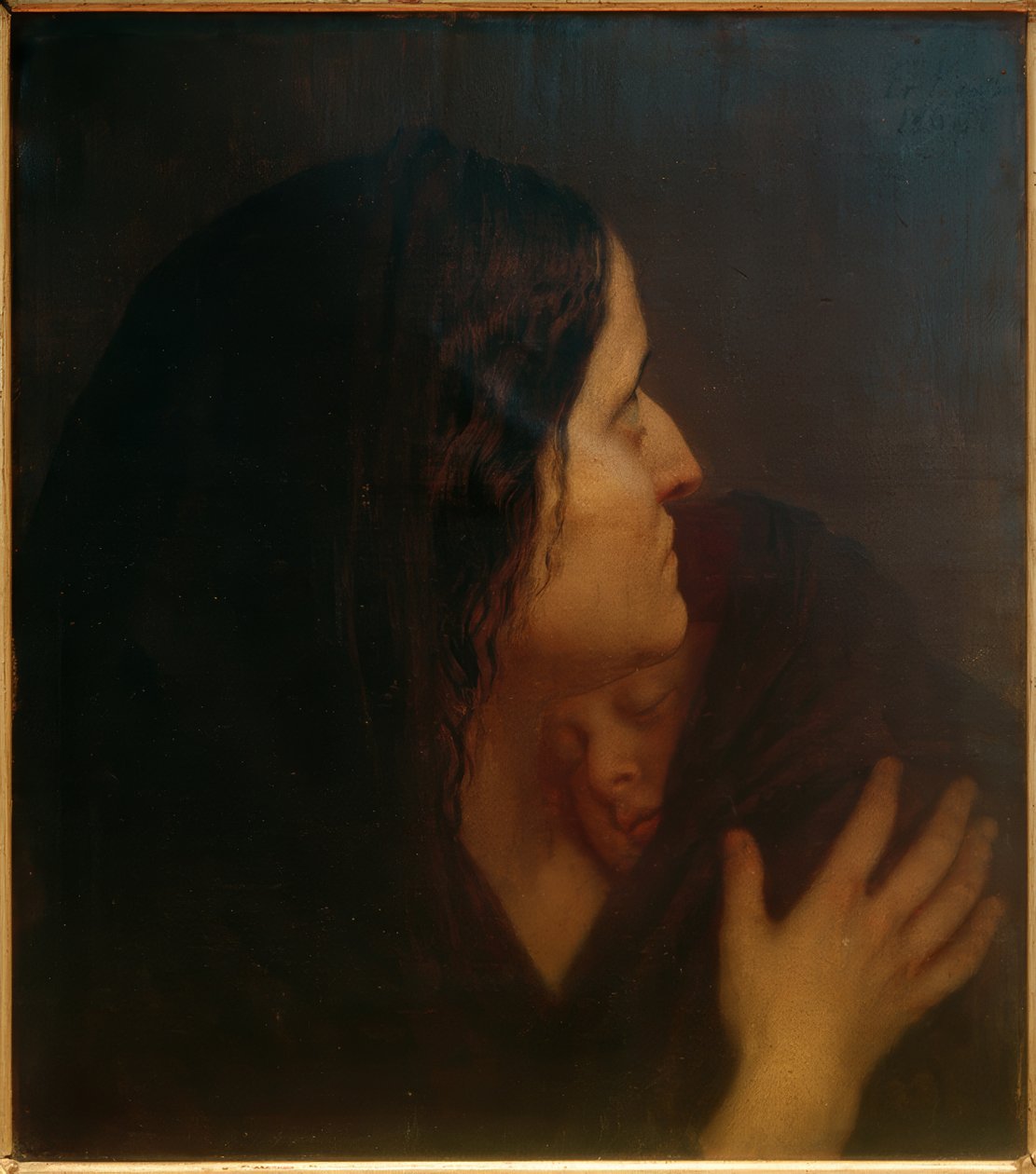 matka a dítě od Friedrich August von Kaulbach
