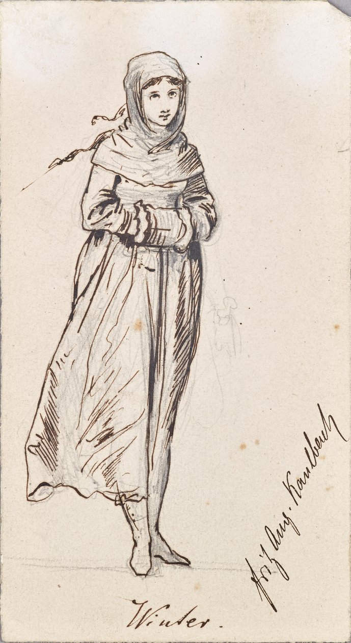 Personifikace zimy od Friedrich August von Kaulbach