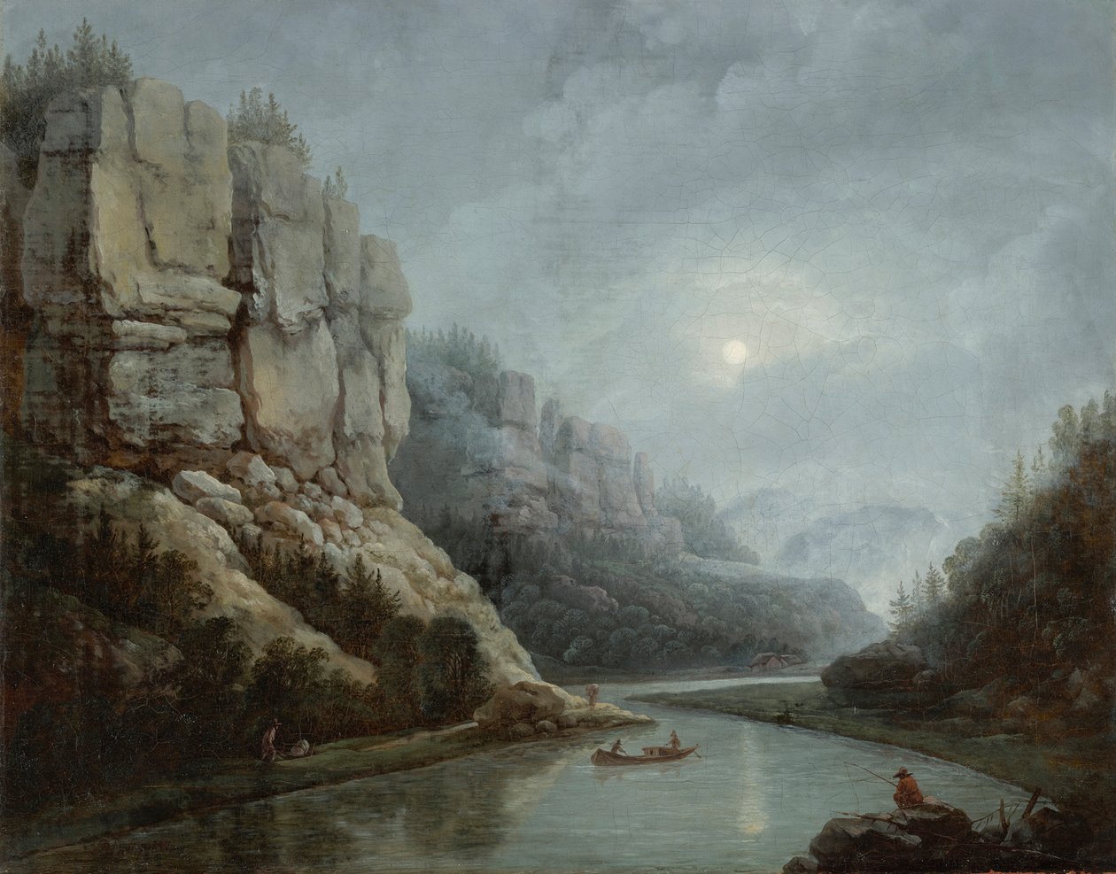 Weisseritztal u Drážďan v ranním oparu od Friedrich Christian Klass