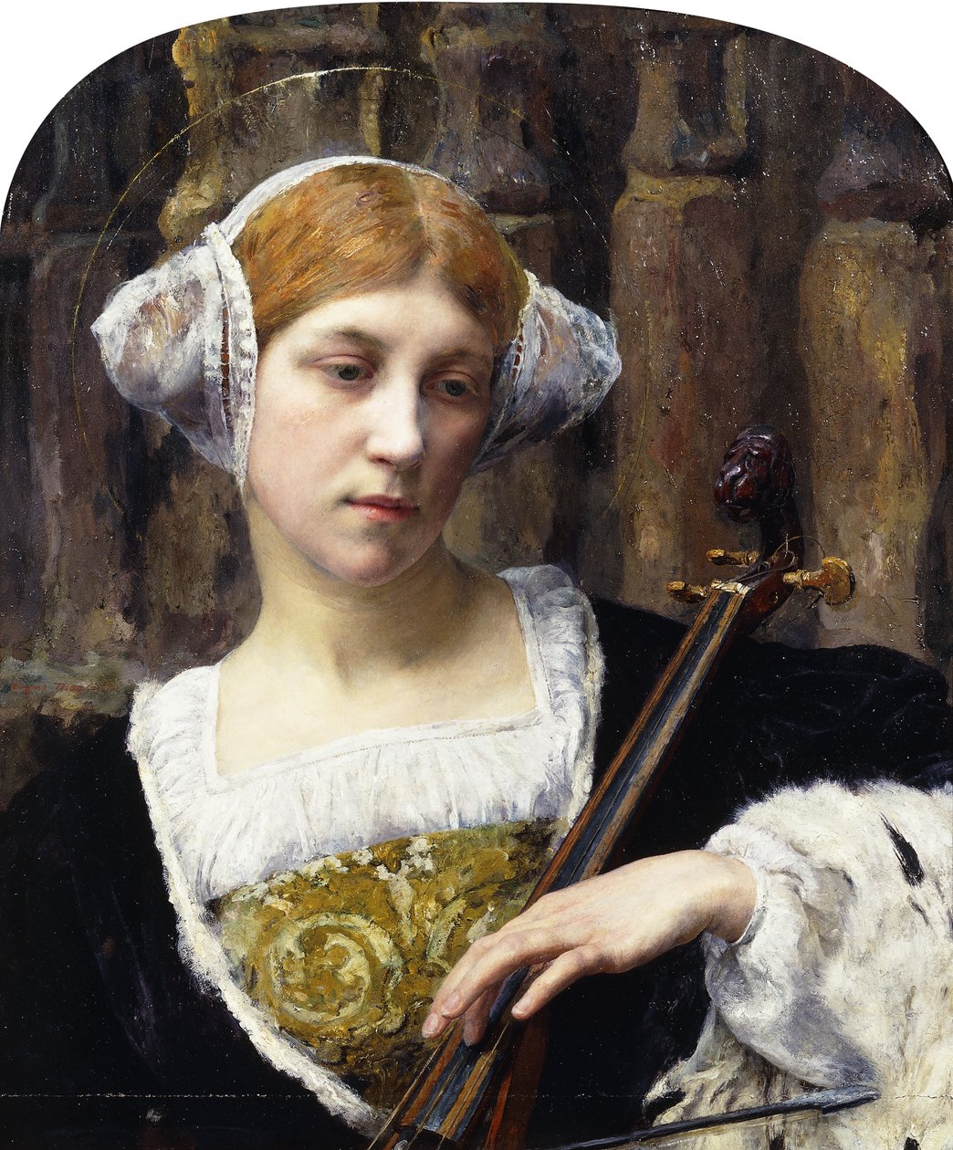 Violoncellista; Žena s violoncellem, od Friedrich Edouard Meyerheim