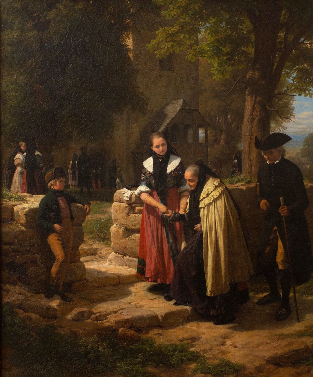Před kostelem. od Friedrich Eduard Meyerheim