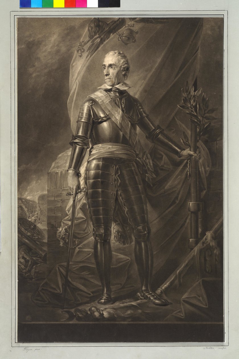 Gideon Ernst baron von Loudon (mezzotinta) od Friedrich Heinrich Fuger