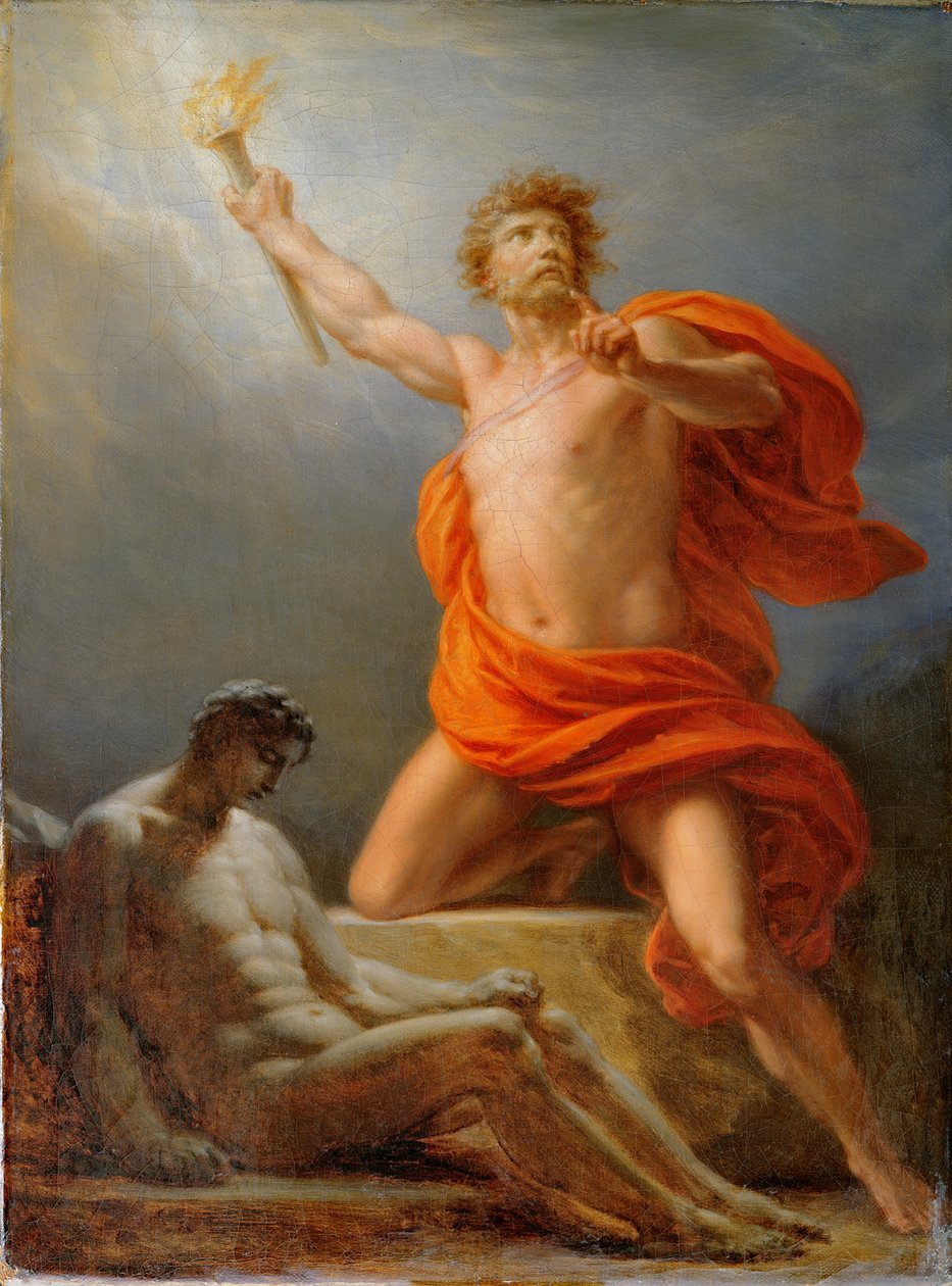 Prometheus přináší lidstvu oheň, 1817 od Friedrich Heinrich Fuger