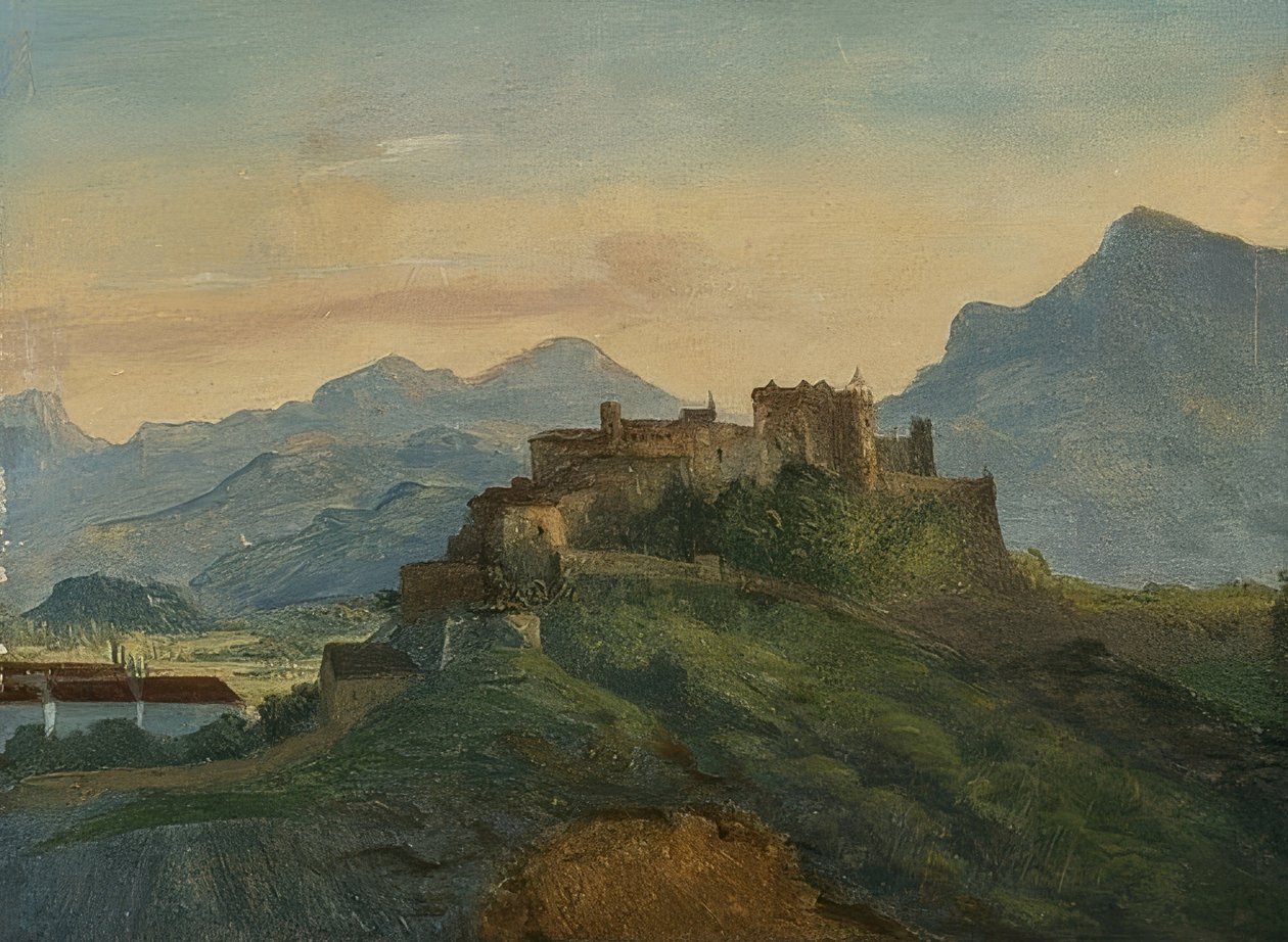 Pevnost Hohensalzburg. Kolem roku 1826/35 od Friedrich Loos
