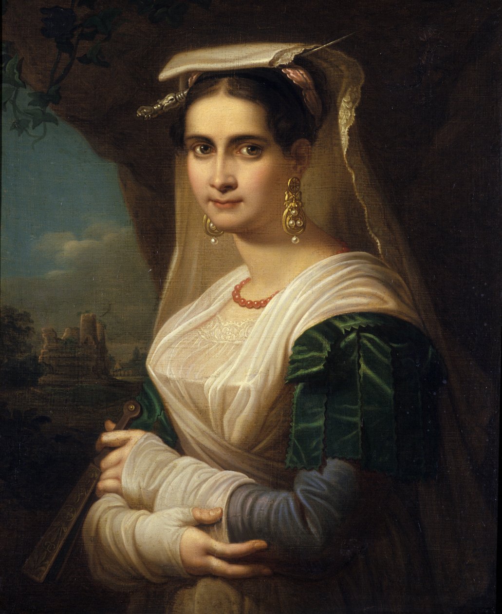 Venkovka z Albana, 1818 od Friedrich Ludwig Theodor Doell