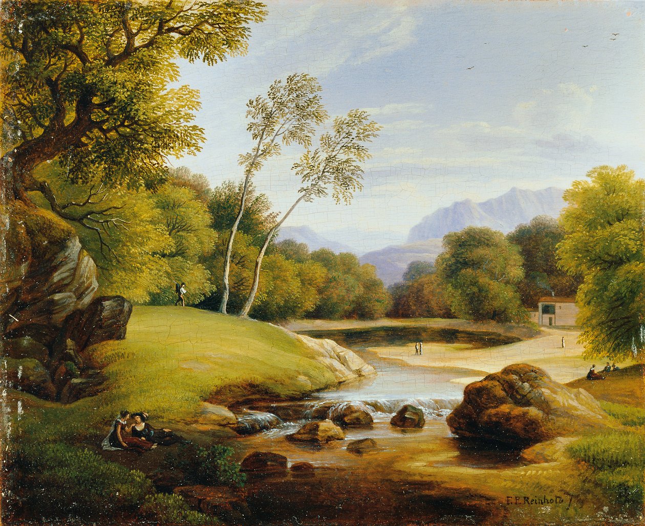 pár v krajině od Friedrich Philipp Reinhold