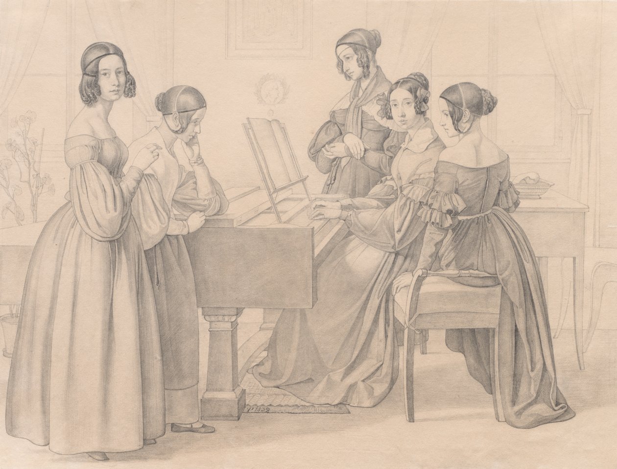 Musicale u Prellerů, 1838. od Friedrich Preller