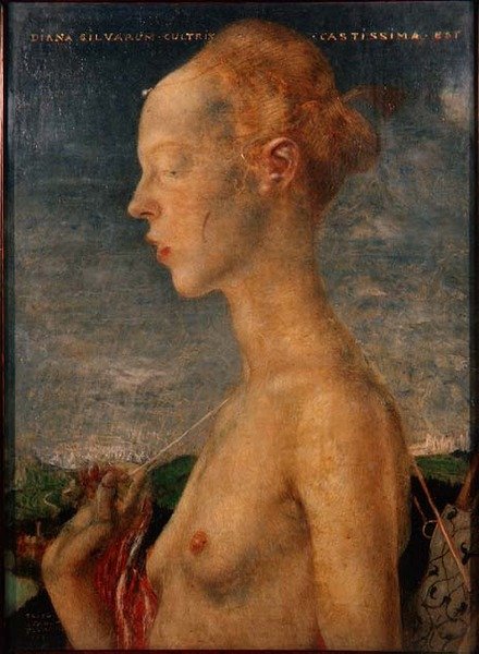 Diana the Huntress (olej) od Friedrich Stahl