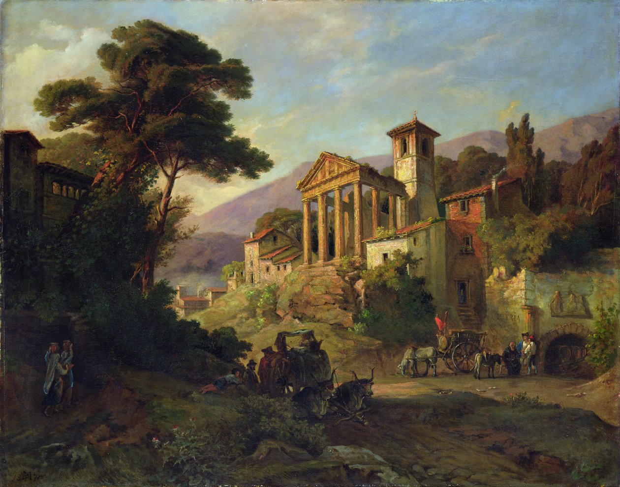 Italská krajina, 1871 od Friedrich Wilhelm Mueller