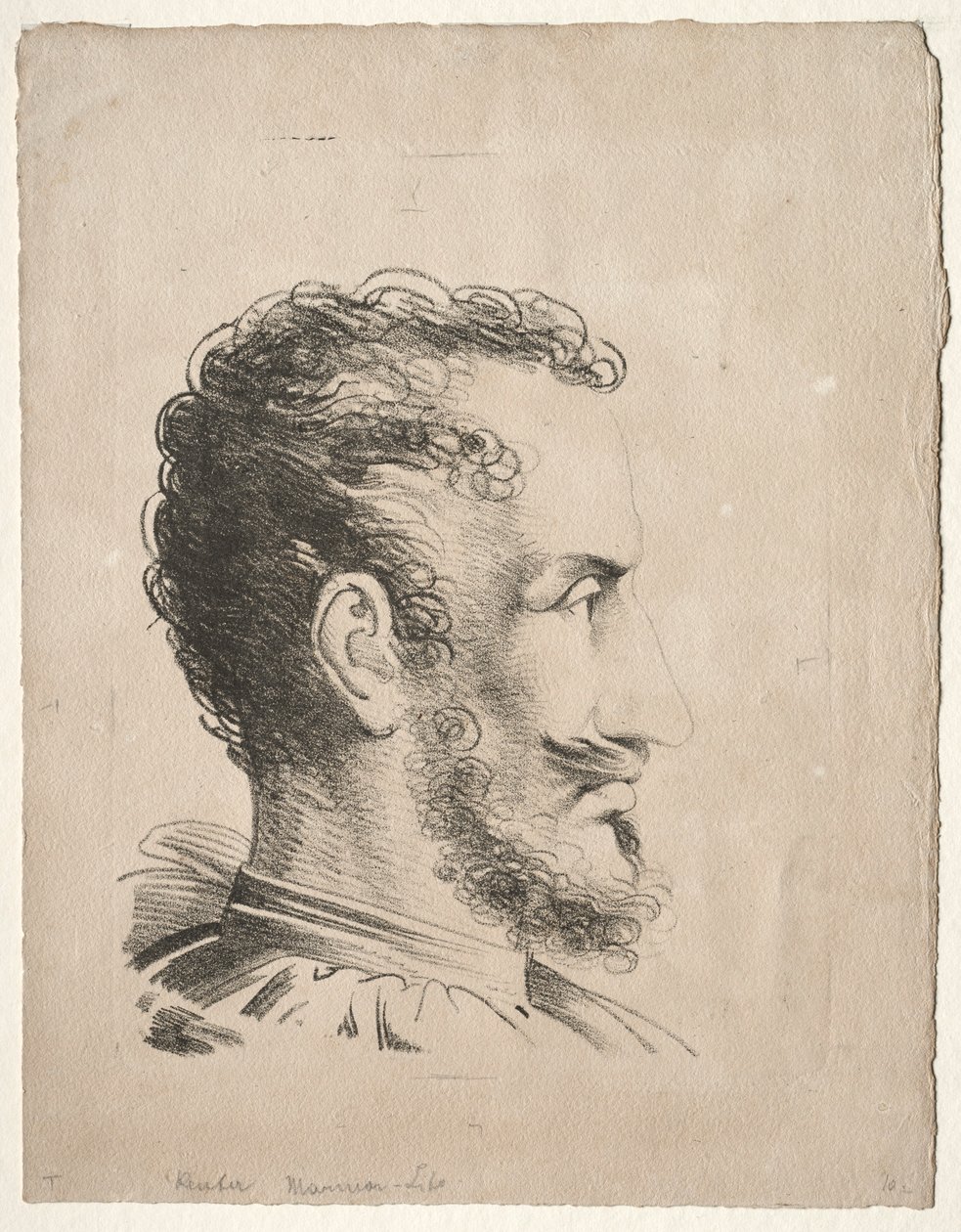 Hlava profilu. od Friedrich Wilhelm Reuter