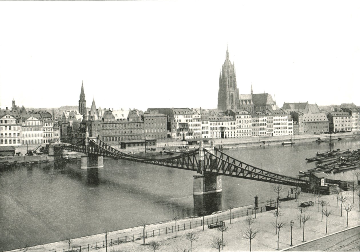 Pohled z Sachsenhausen, Frankfurt, Německo, 1895. od Frith and Co