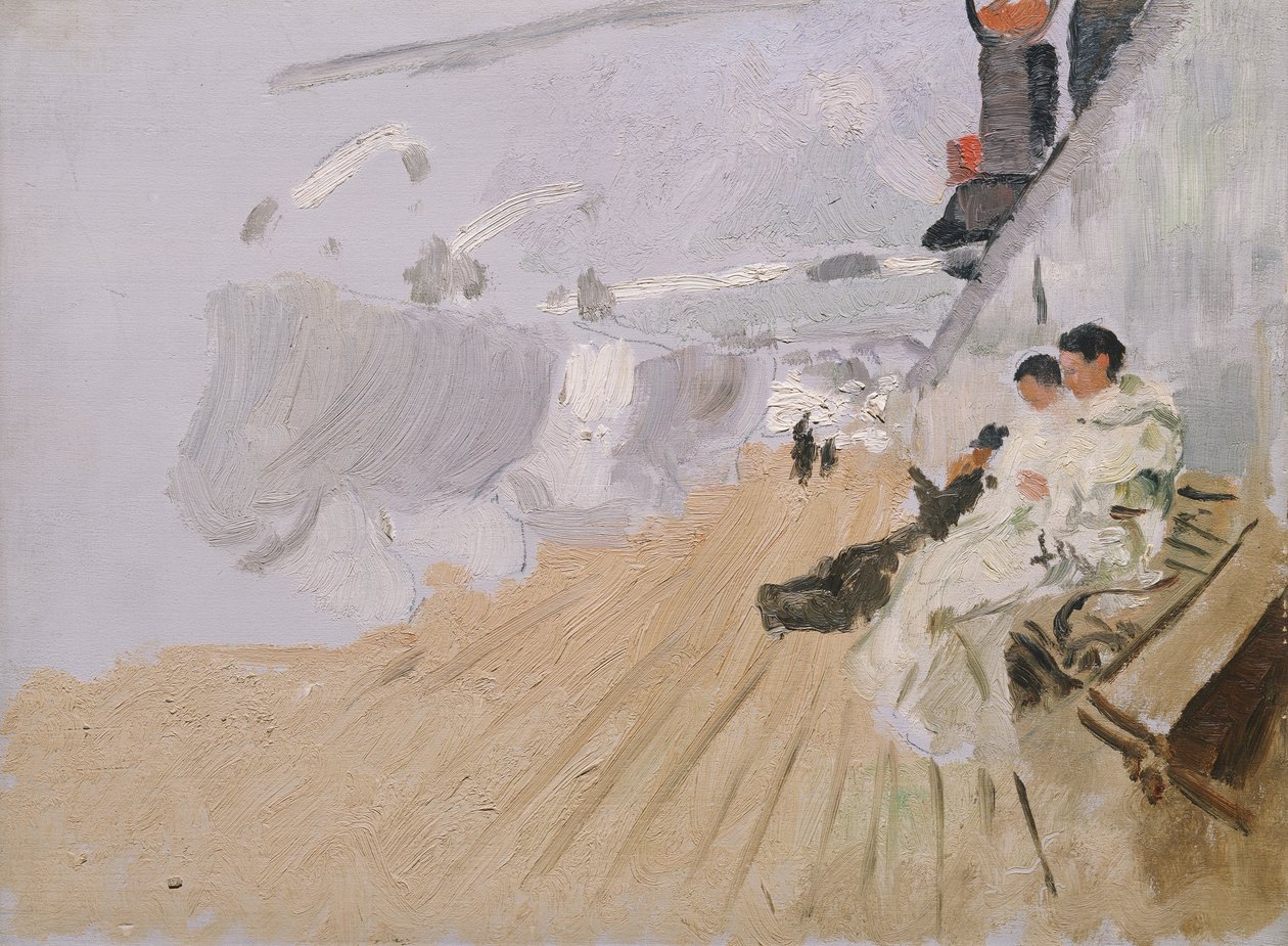 Mniši na palubě od Fritz Thaulow