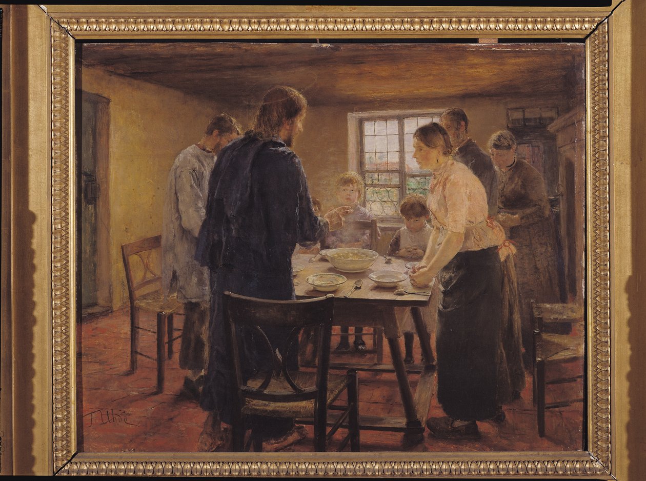 Kristus s rolníky, kolem 1887-88 od Fritz von Uhde