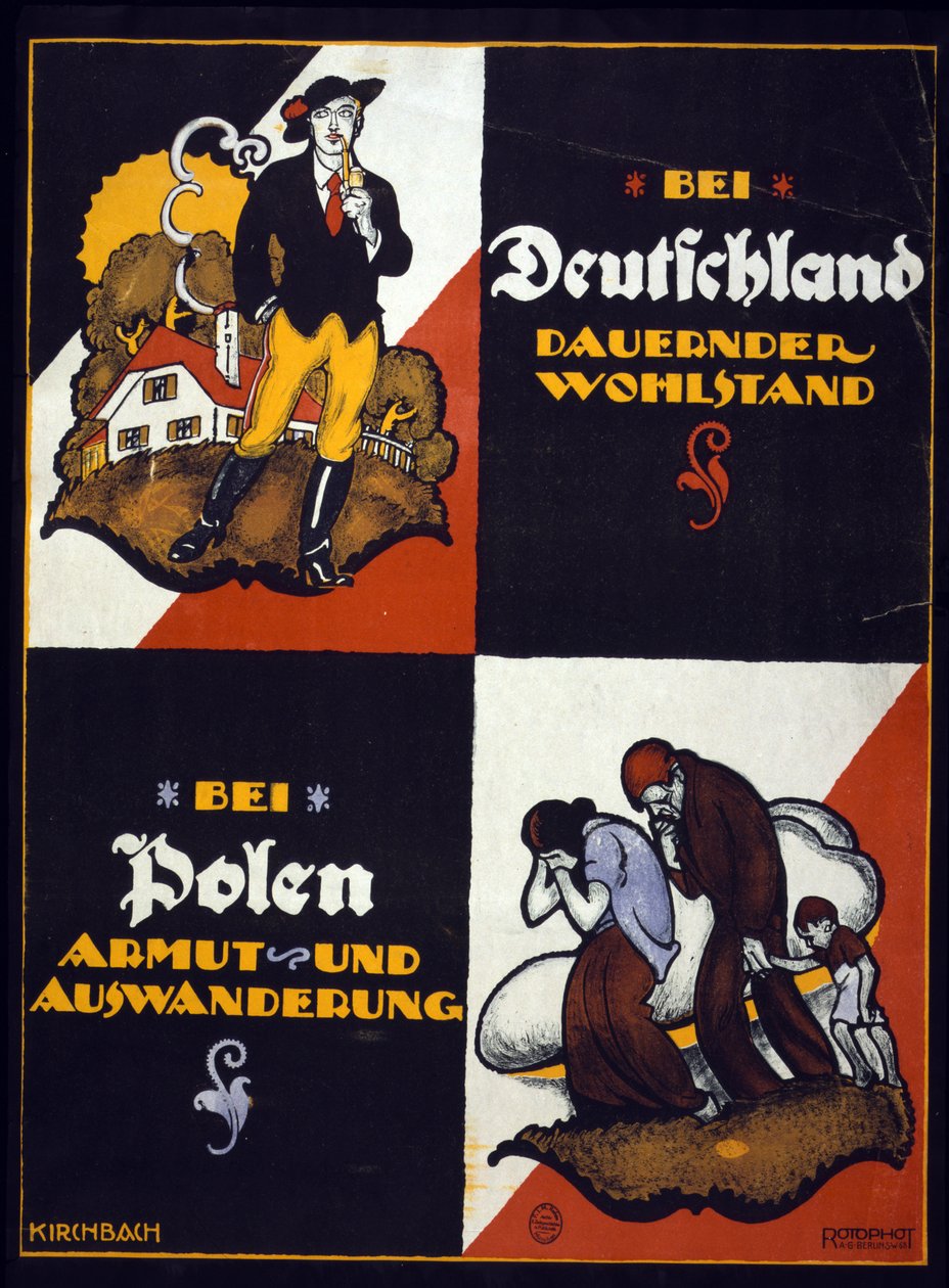 Saksalainen Puolan vastainen juliste od Fritz Gottfried Kirchbach