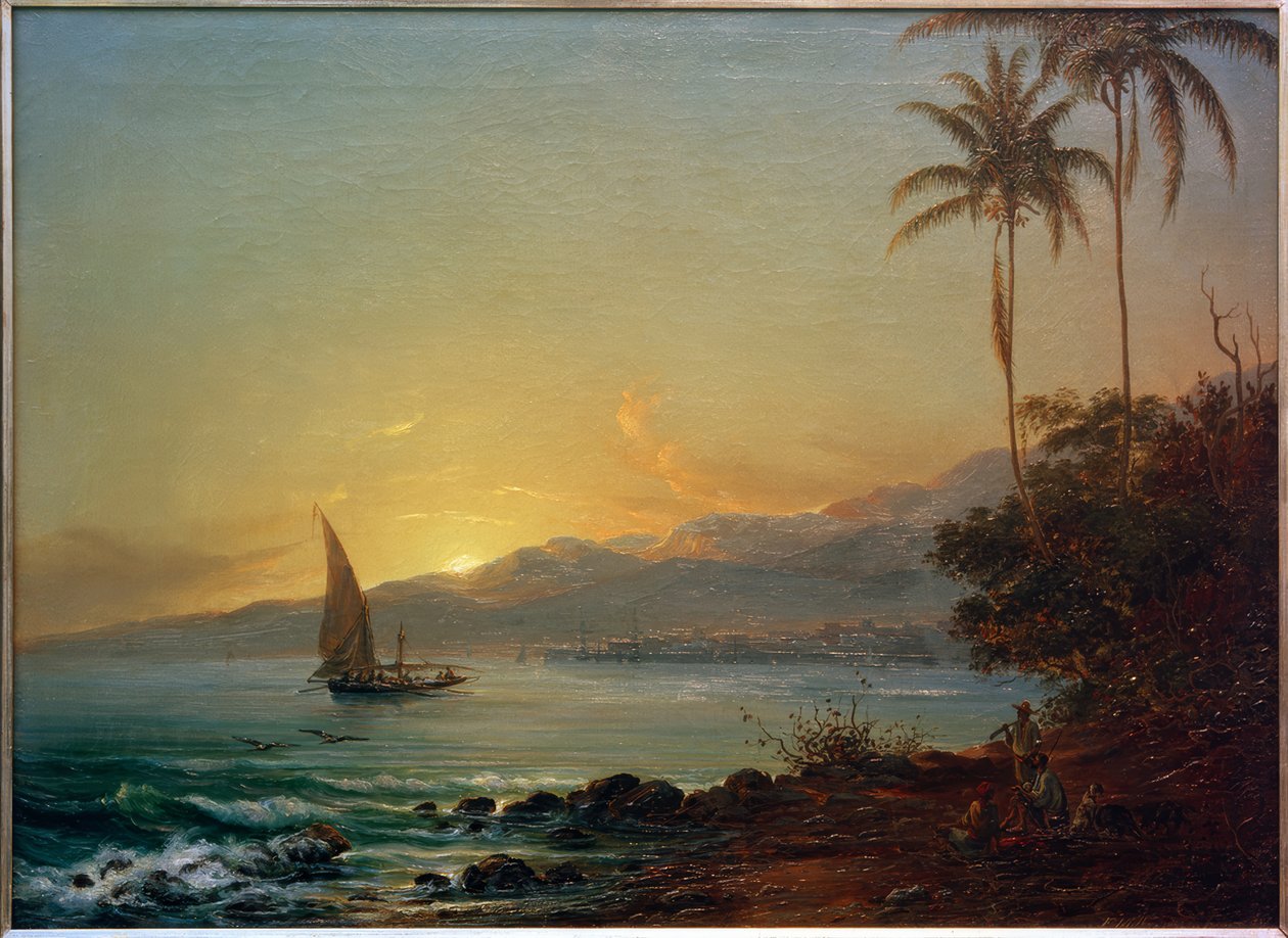 La Guaira ve večerním světle od Fritz Melbye