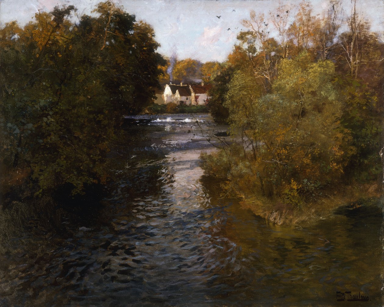 Francouzská říční krajina, od Frits Thaulow