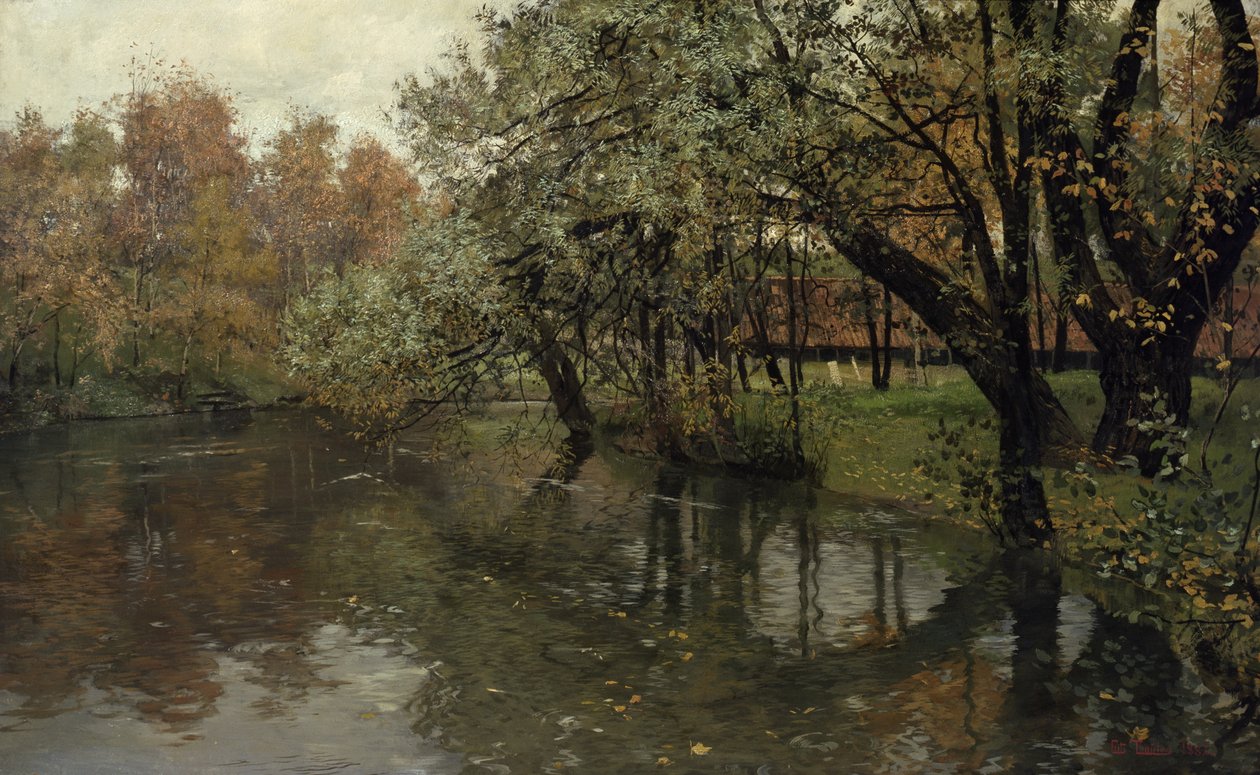 Podzimní den u Akerselvy od Fritz Thaulow