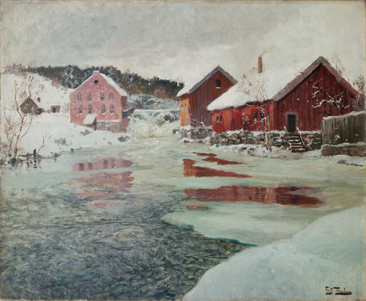 Od řeky Akers od Fritz Thaulow
