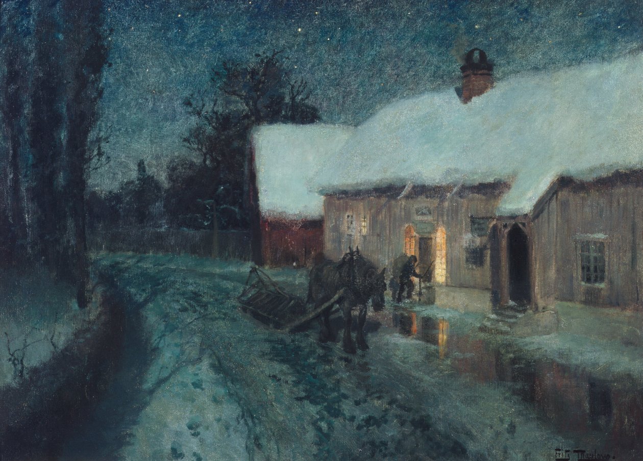 Noc, cca 1900 od Fritz Thaulow
