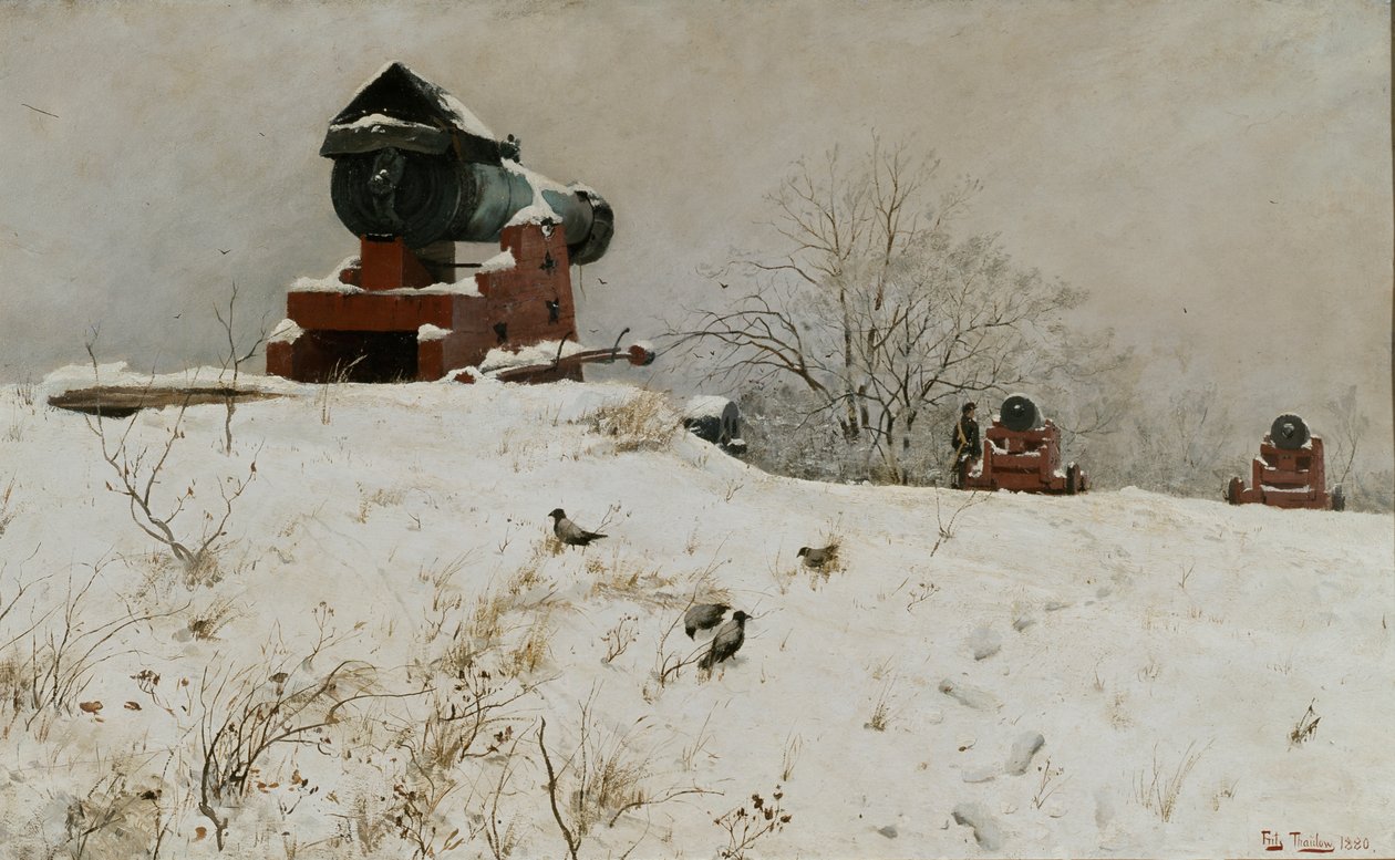 Červené dělo od Fritz Thaulow