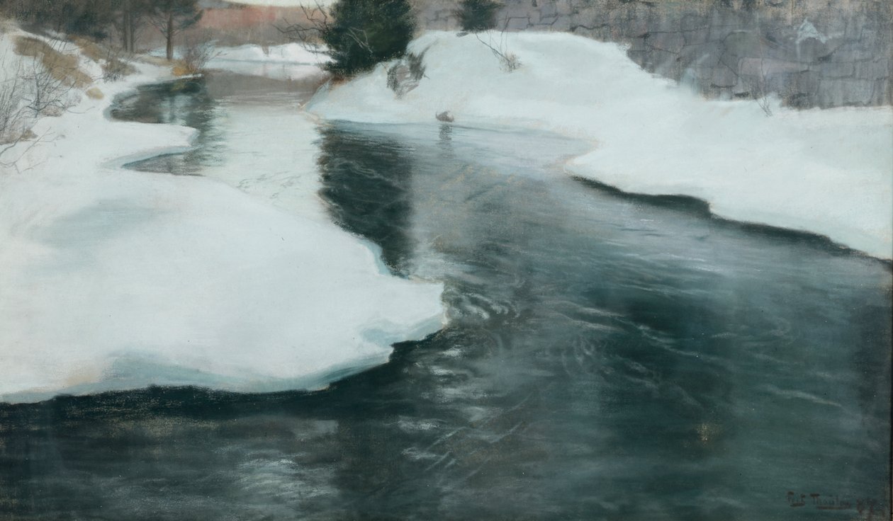 Jarní tání od Fritz Thaulow