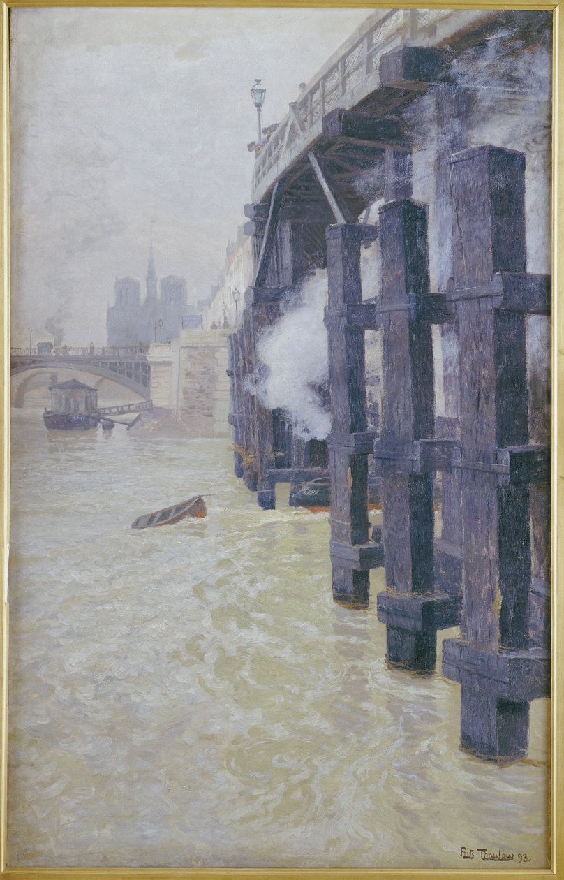 Seina v prosinci 1893 od Frits Thaulow