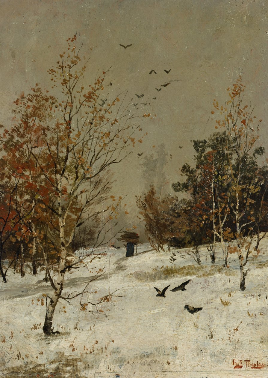 Zima, kolem roku 1876 od Fritz Thaulow