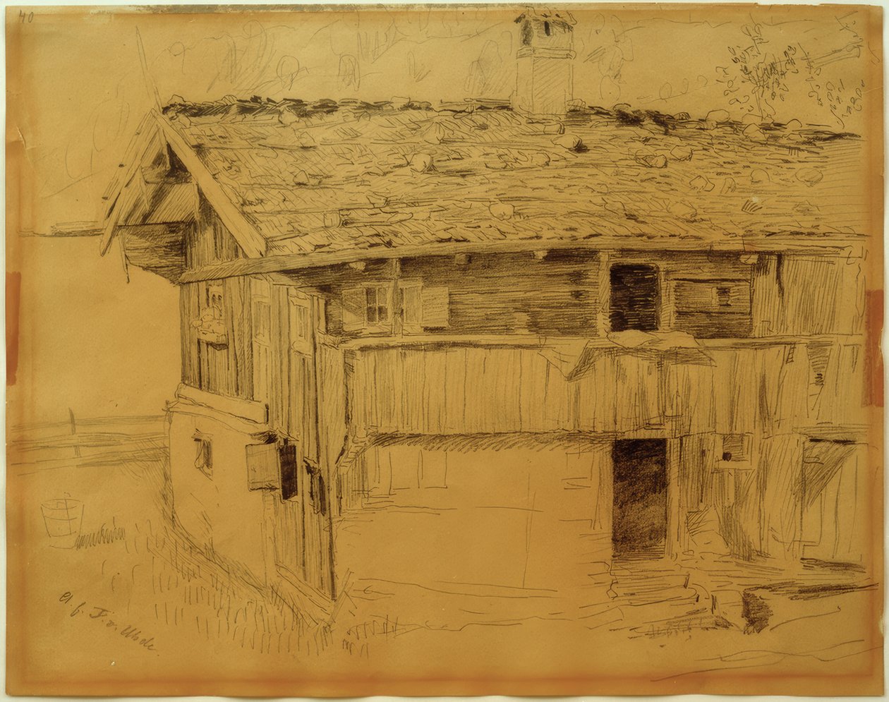 Hornobavorský statek od Fritz von Uhde
