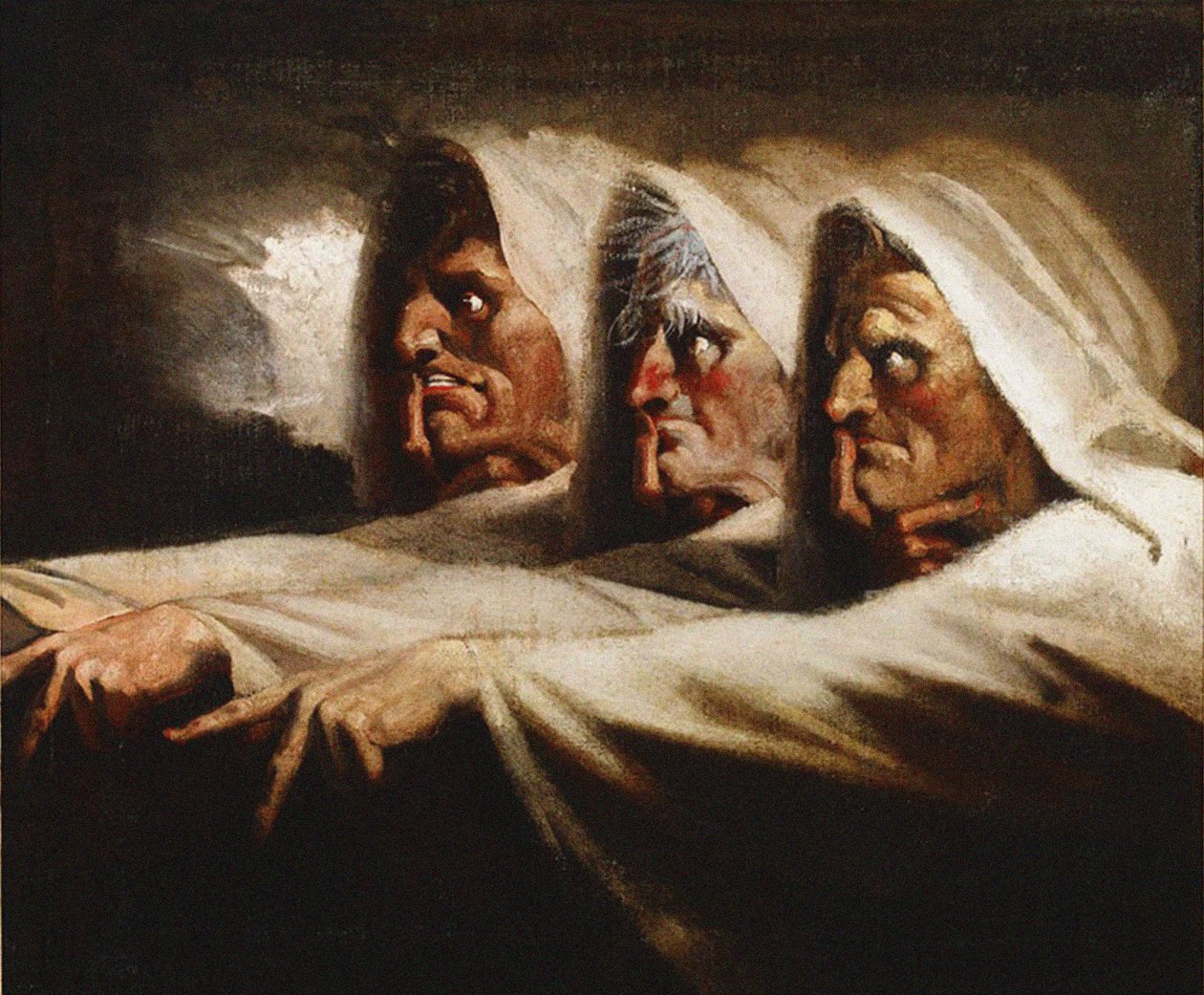 The Weird Sisters The Three Witches, asi 1782 od Füssli