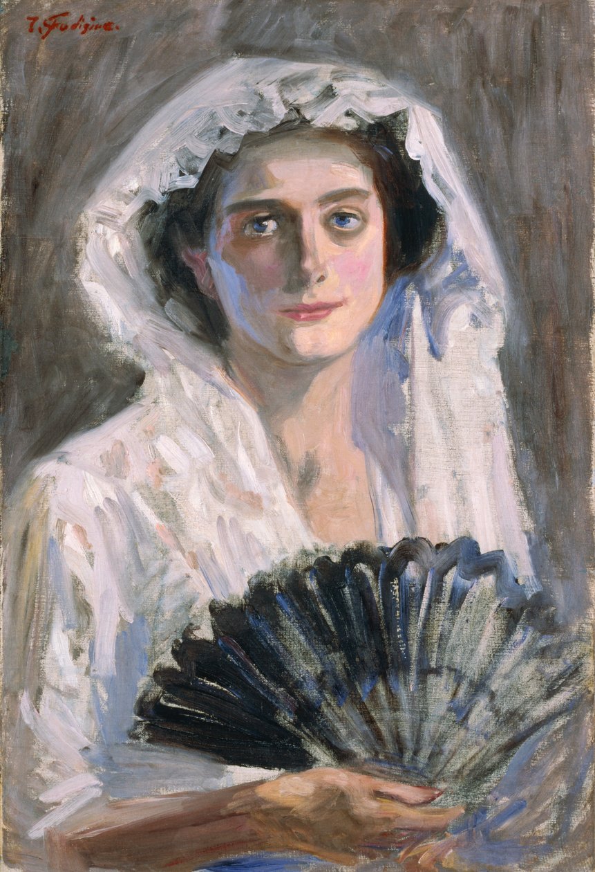 Černý ventilátor od Fujishima Takeji
